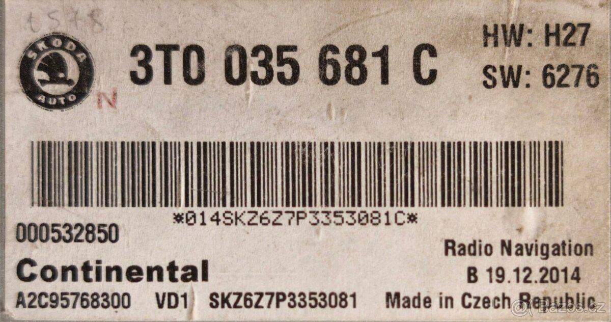 Columbus RNS510 3T0035681C LED SSD aktualizované - 6