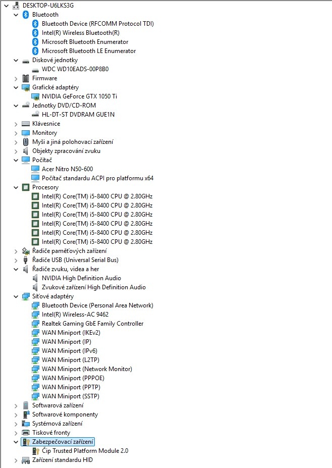 Acer Nitro 50-600,i5-8400,WIN 11,8GB RAM,HDD 1TB,Wi-Fi,GPU 4 - 6