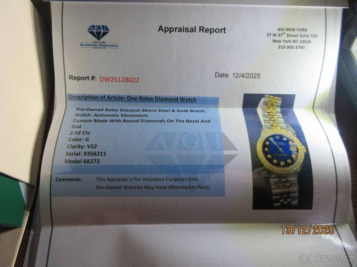 Hodinky ROLEX s diamantovým rámečkem ORIGINÁL - 6