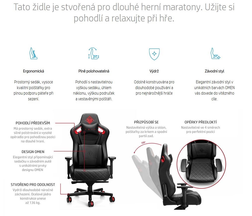HERNÍ KŘESLO OMEN by HP Citadel Gaming Chair - 6