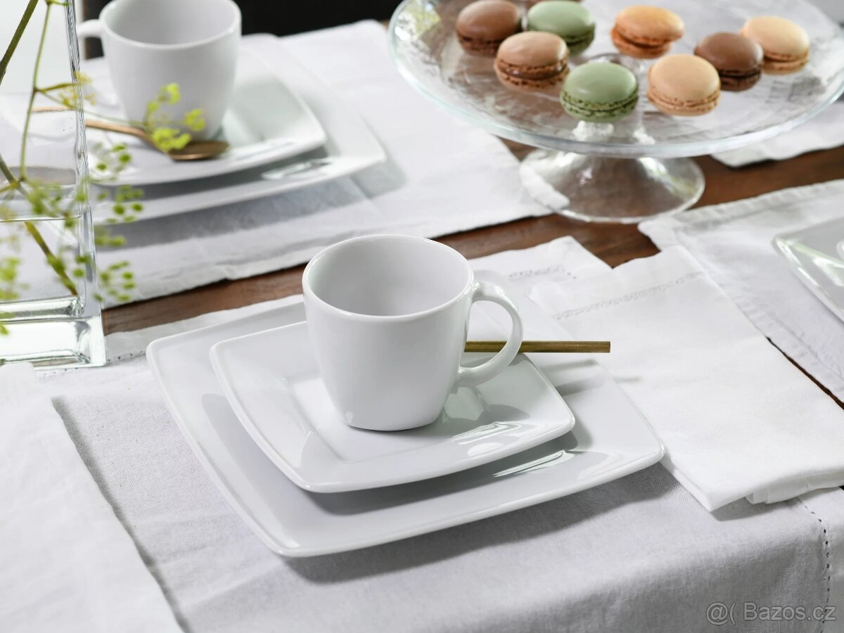 Sada 2 porcelánových šálků s podšálky CreaTable - 6