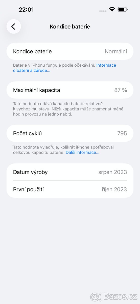iPhone 15 Pro Max 512GB modrý titan - výborný stav - 6
