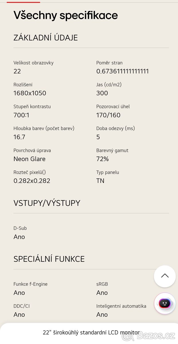 Monitor LG Flatron w2242s pf - 6