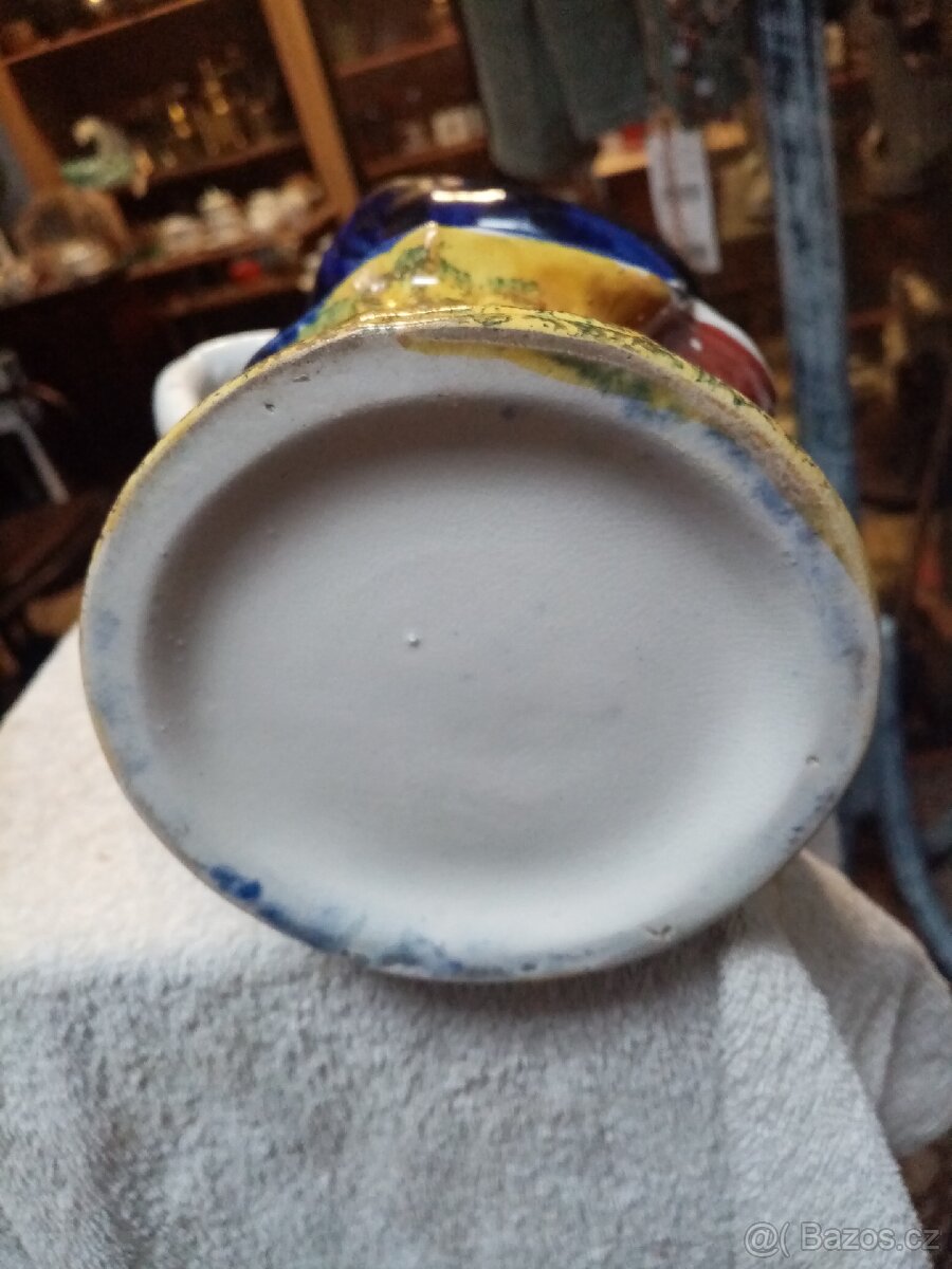 Starožitný keramický glazurovaný džbán - 6