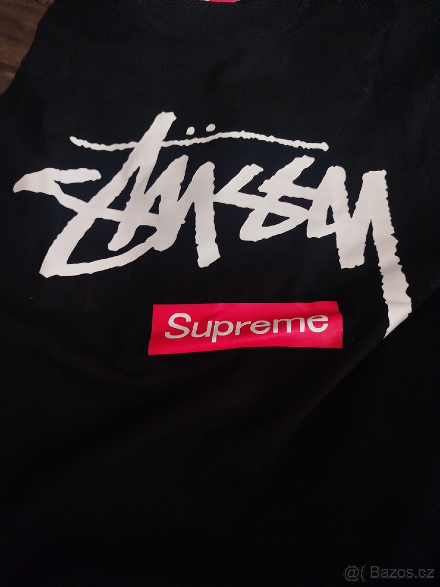🔥 Tričko Stüssy x Supreme – černé 🔥 - 6