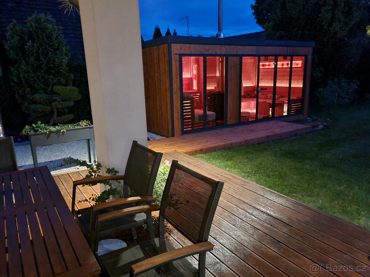 Venkovní saunový domek s odpočívárnou - 6