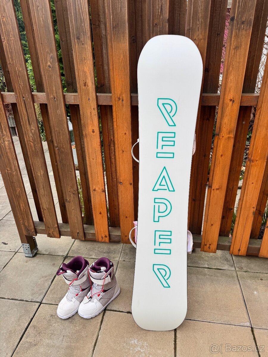 Nový snowboard s vázáním a botami - 6