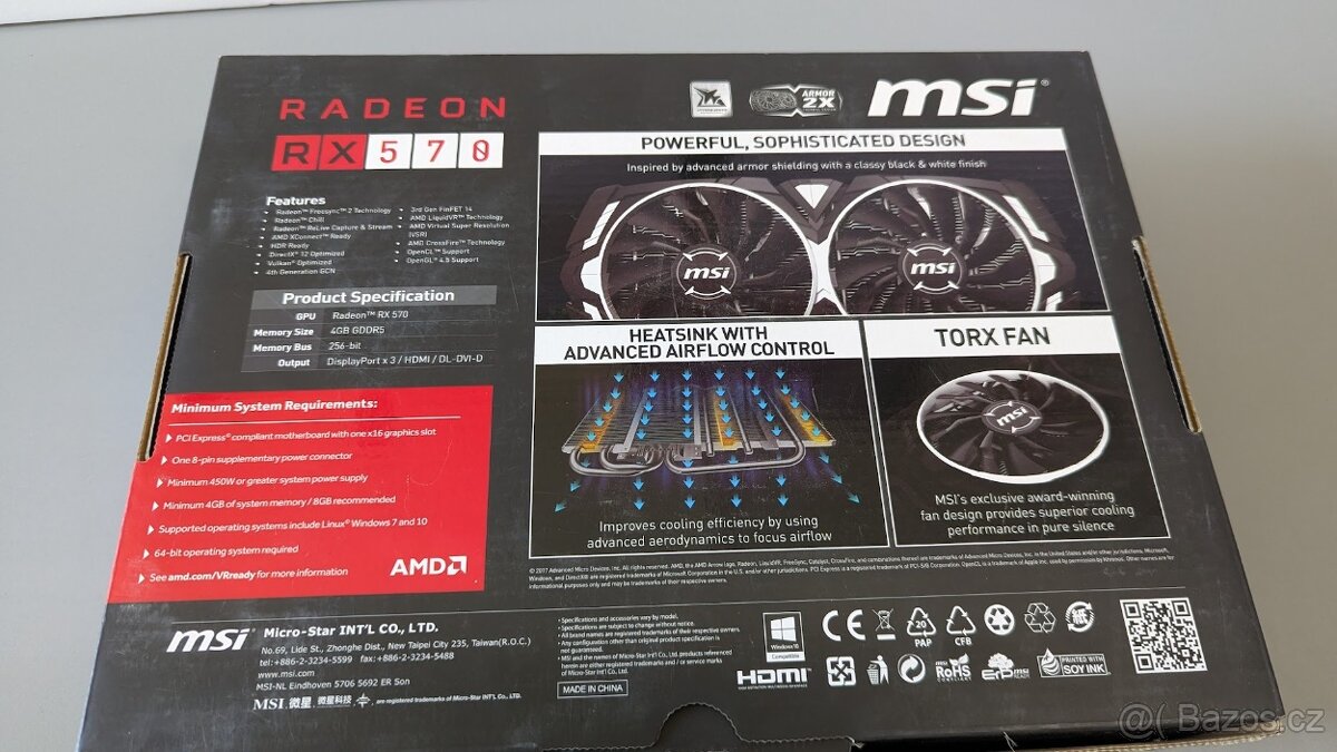 MSI Radeon RX 570 4GB, Použitý, 100% Funkční - 6