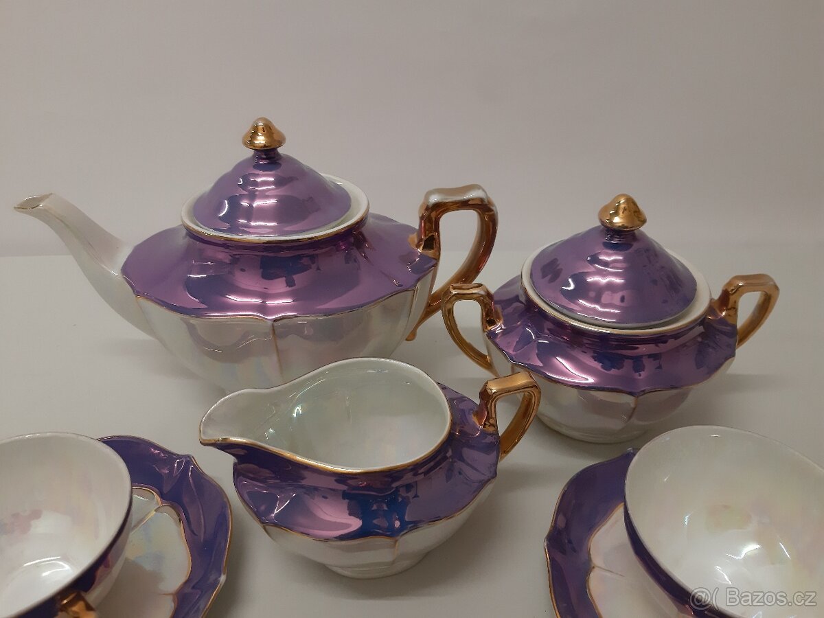 Perleťová čajová souprava - 6