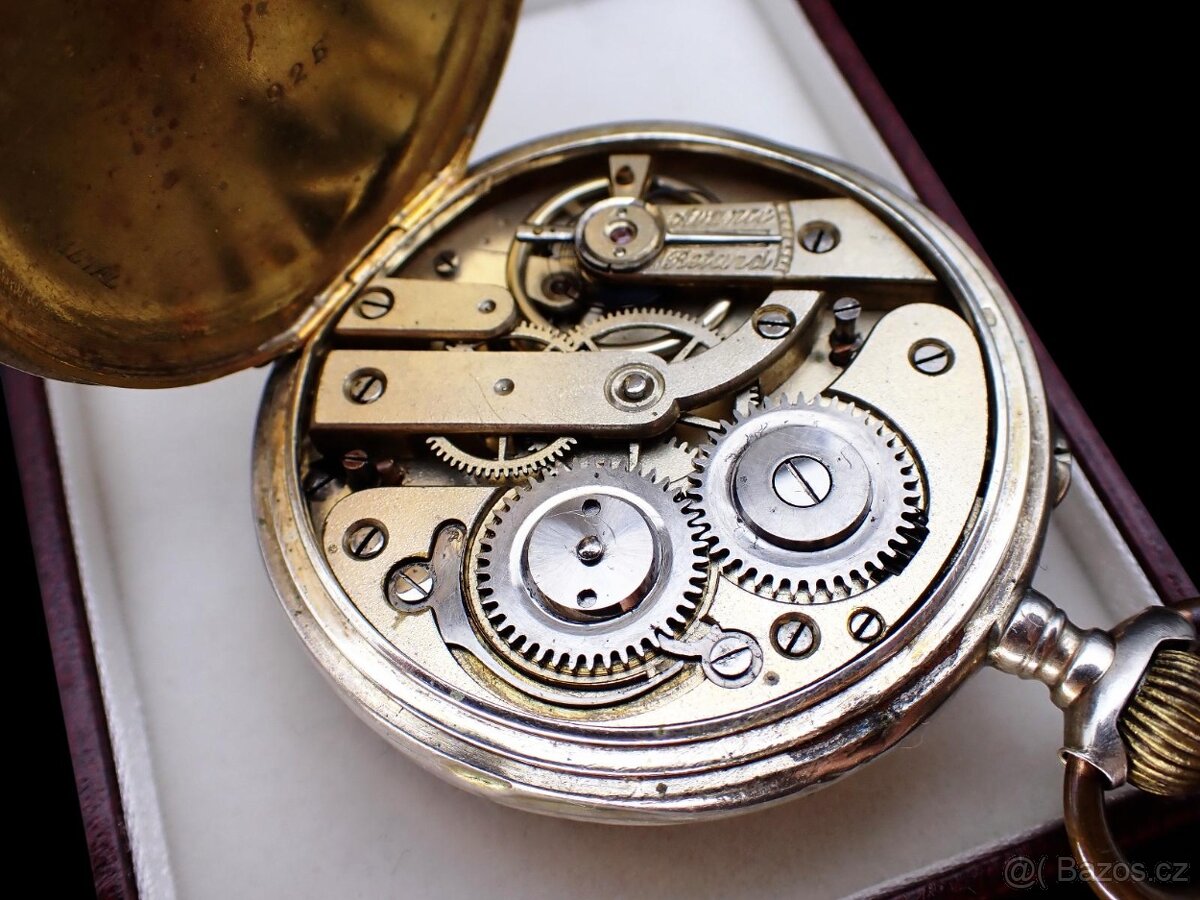 Švýcarské stříbrné kapesní hodinky - 6