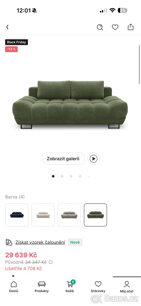 Rozkládací Pohovka s uloženým prostorem, trojmístna, 215 sm - 6