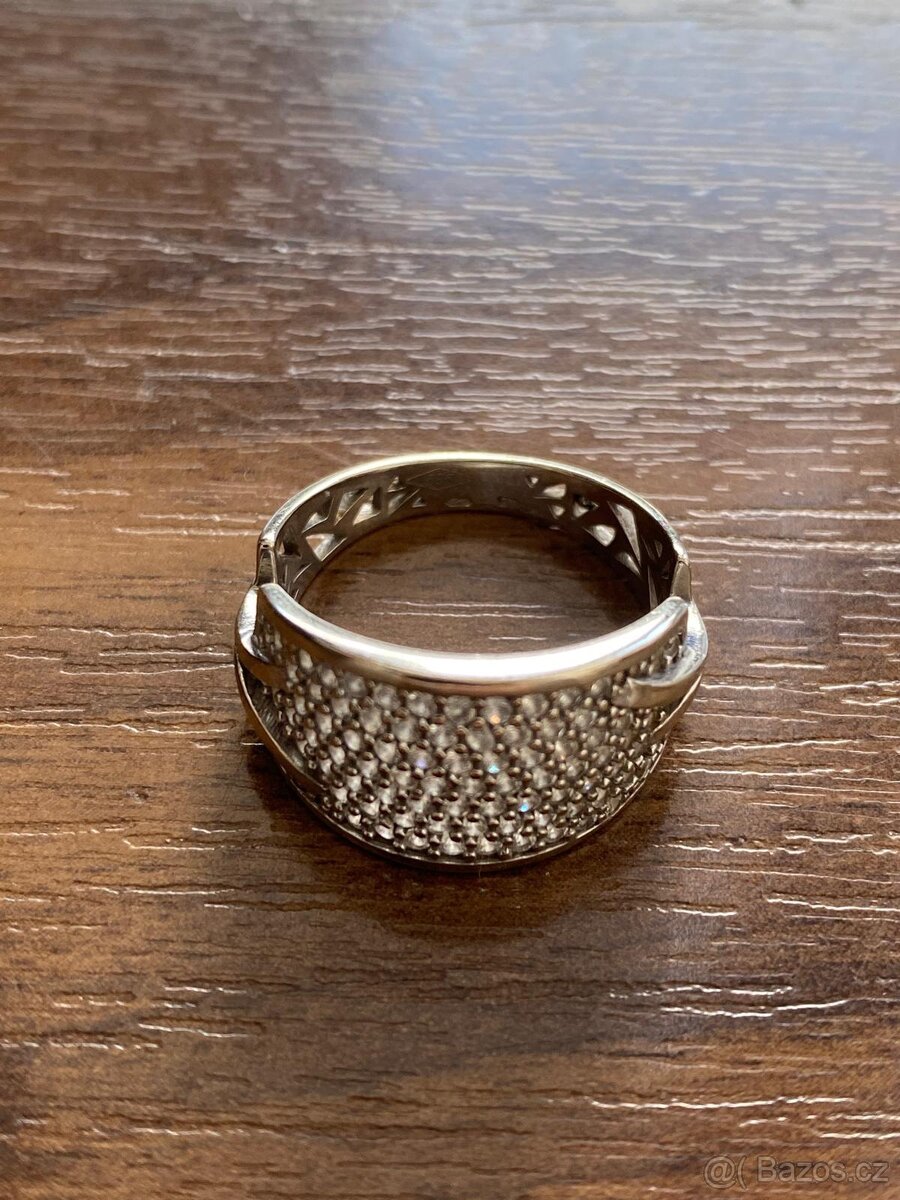 Dámský prsten z bílého zlata - 6