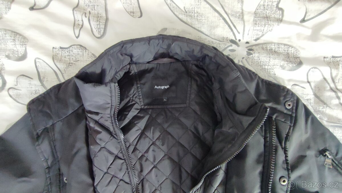 Pánský kabát / bunda Marks & Spencer - Autograph - vel. L - 6