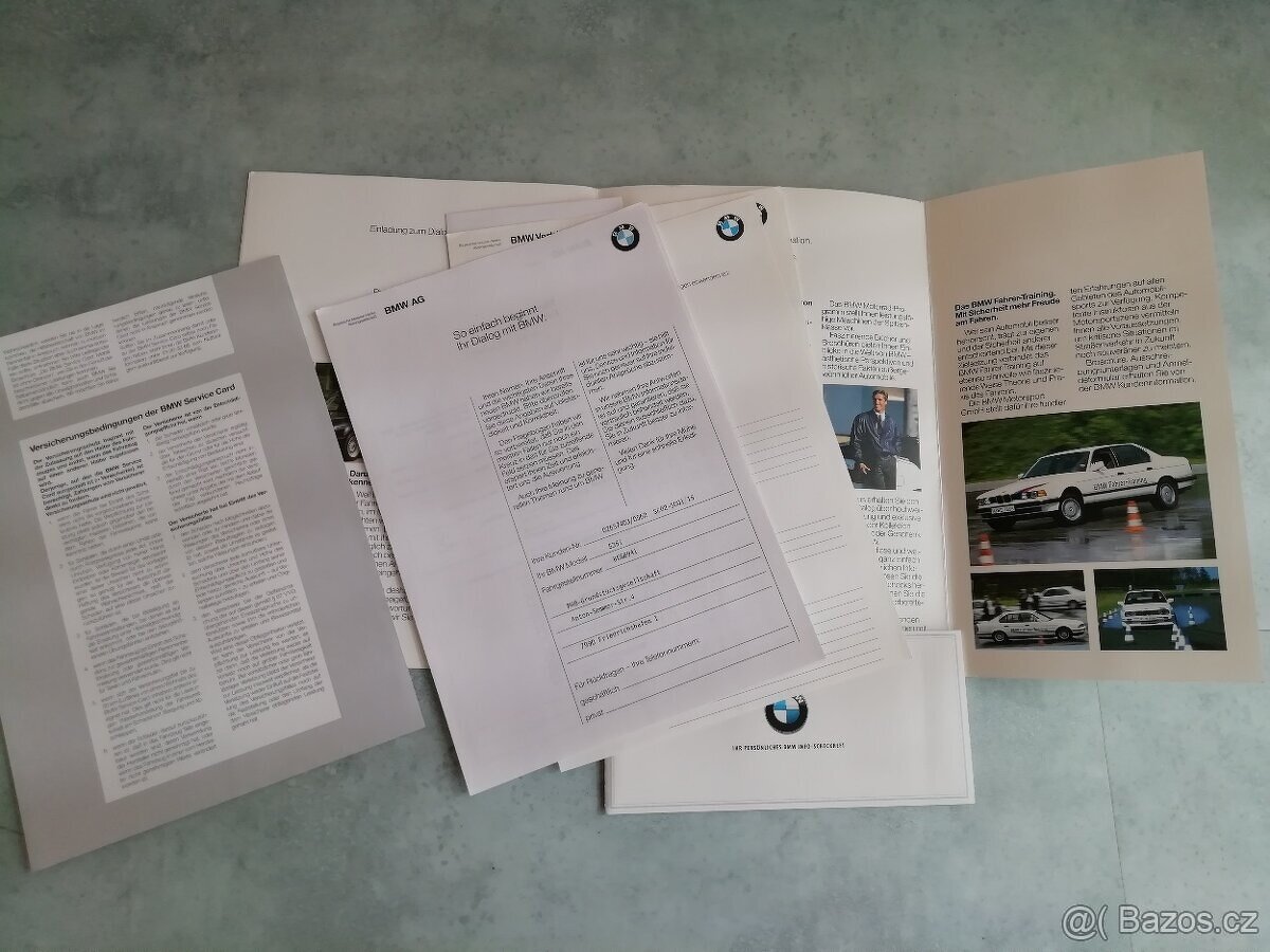 BMW E34 535i , E32 - Service Card - 6