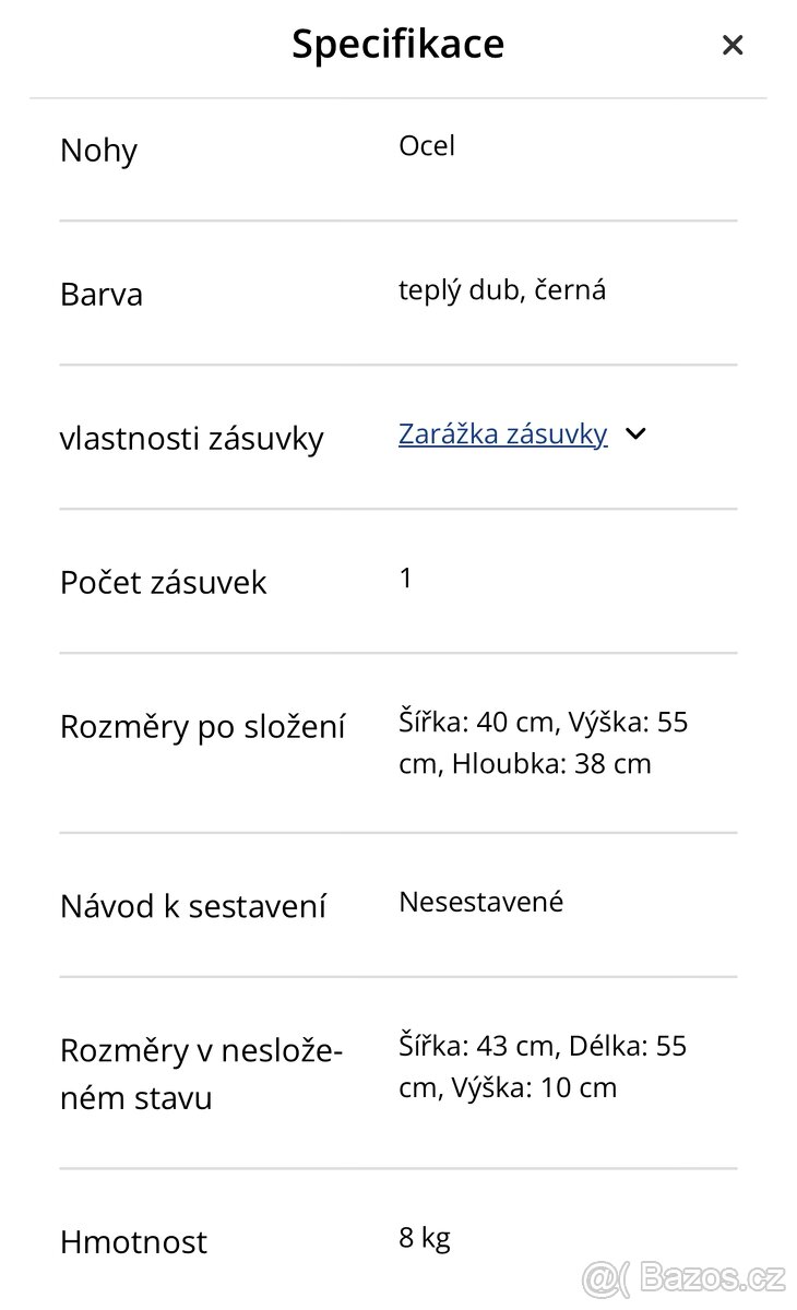Noční stolek Jysk HEMDRUP - 6