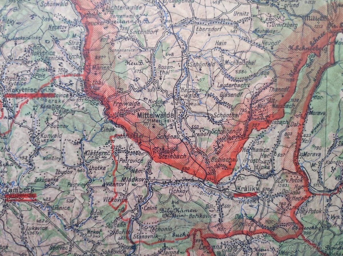 Strará mapa - Východní Čechy, Orlické hory a Severní Morava - 6