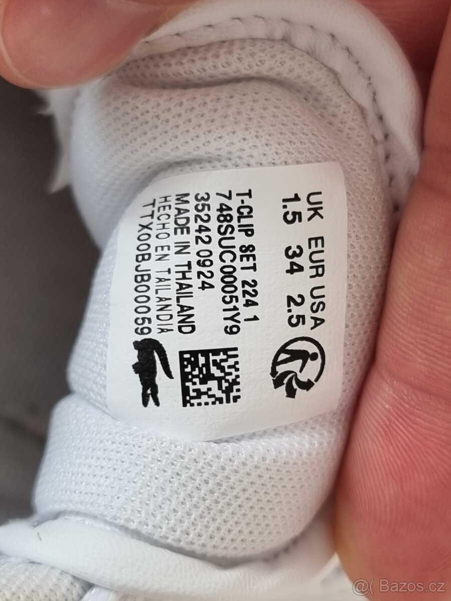 Dětské boty Lacoste T-clip EU 34 jako nové - 6