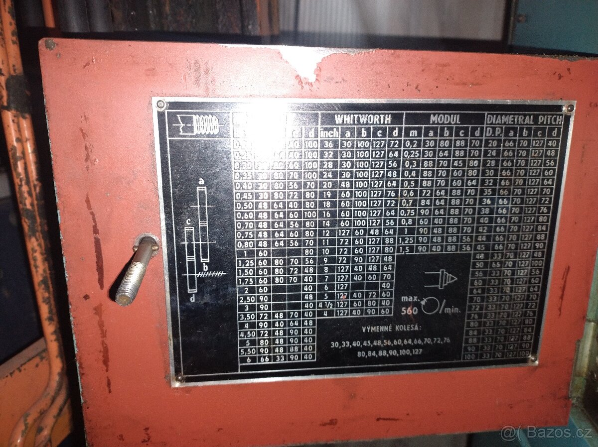 Soustruh SM16B, rok vyroby 1993 - 6