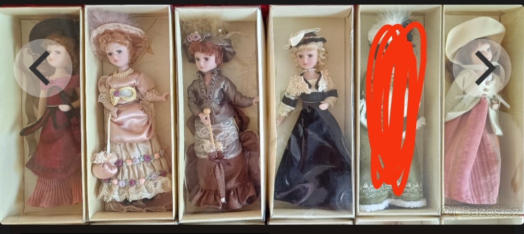 Porcelánové panenky Dámy minulých epoch - 6