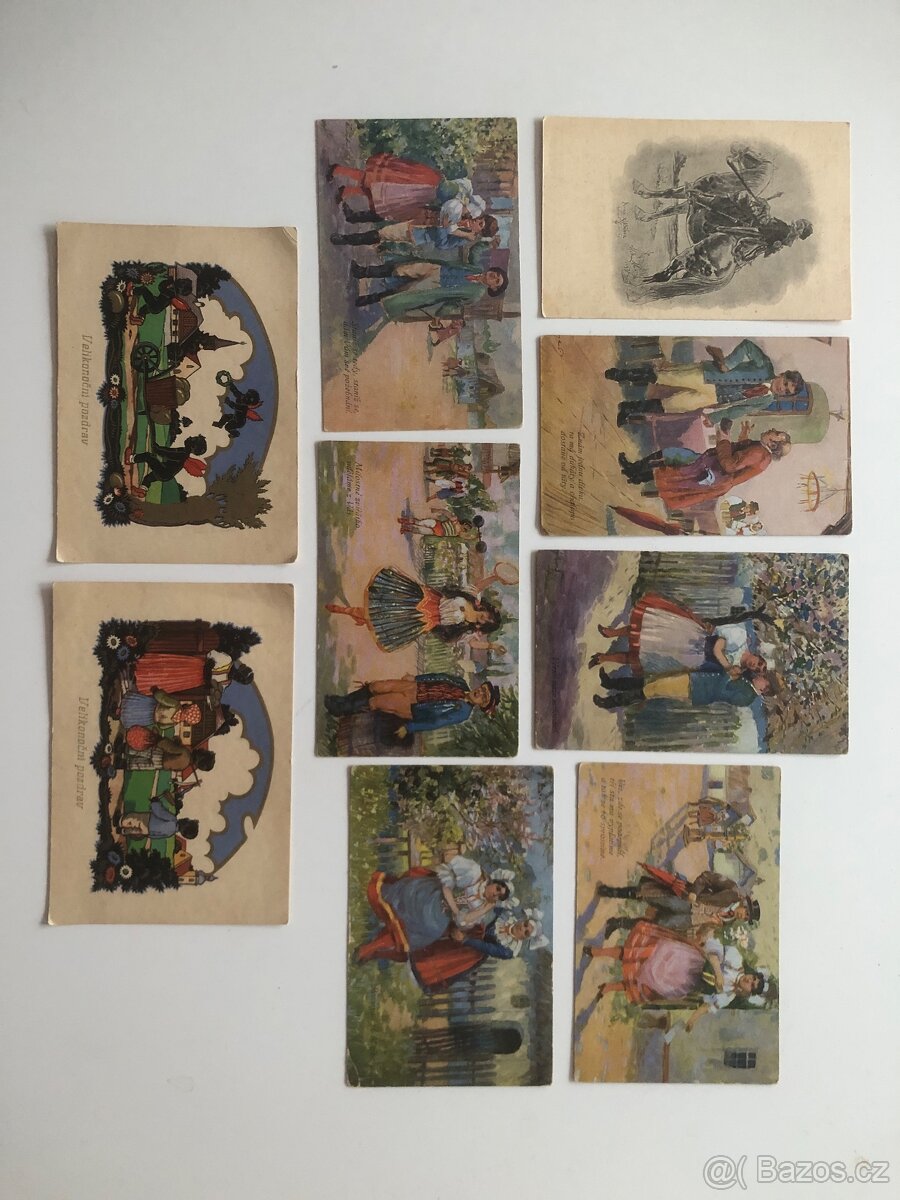 Staré pohlednice Mikoláš Aleš 88 + 9 kusu - 6