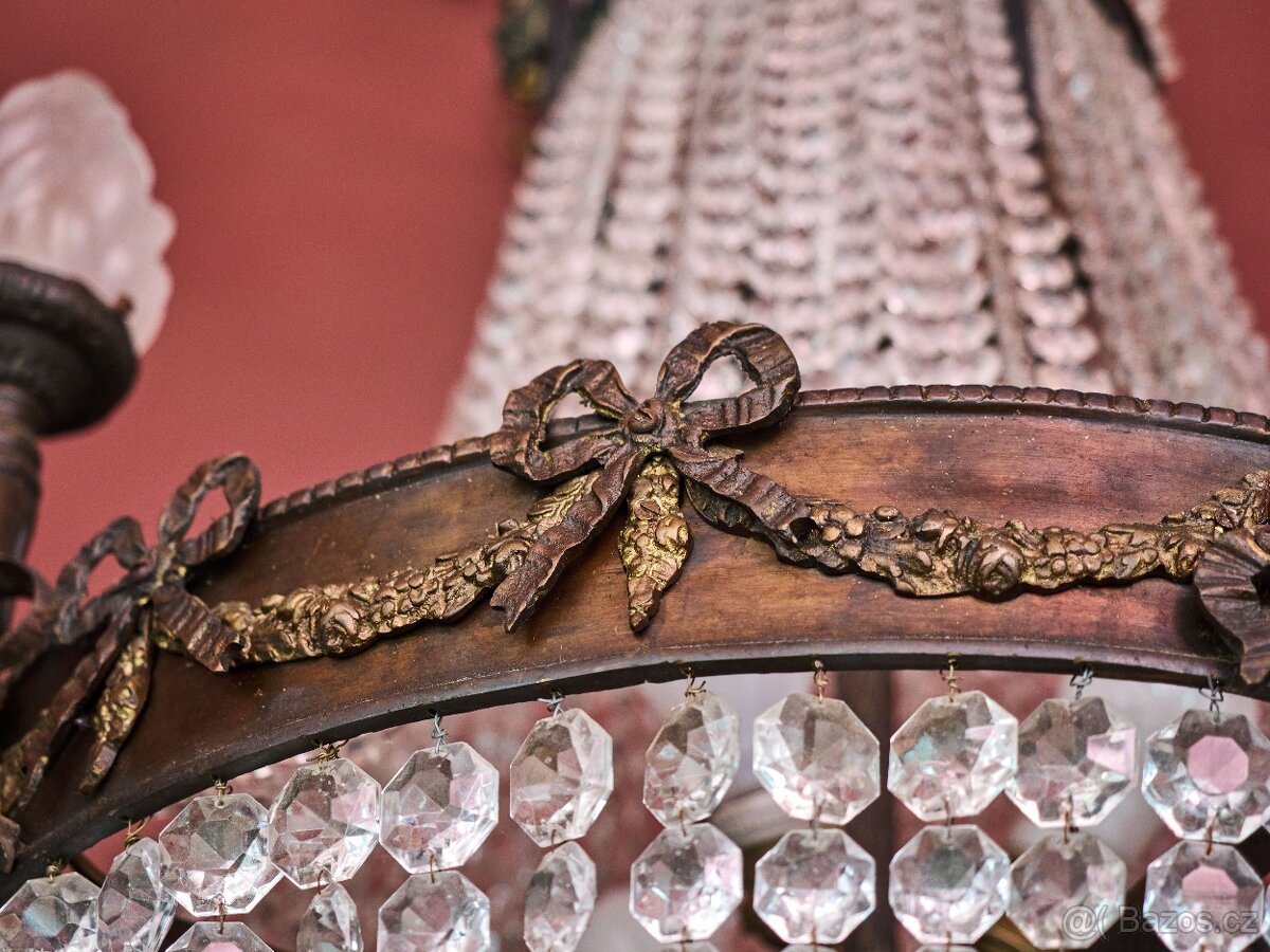 Velký starožitný lustr Ludvík XVI - Hruška - 6