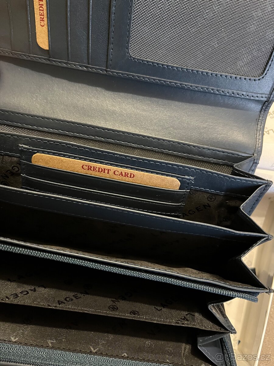 Dámská kožená peněženka Lagen Navy Blue - 6