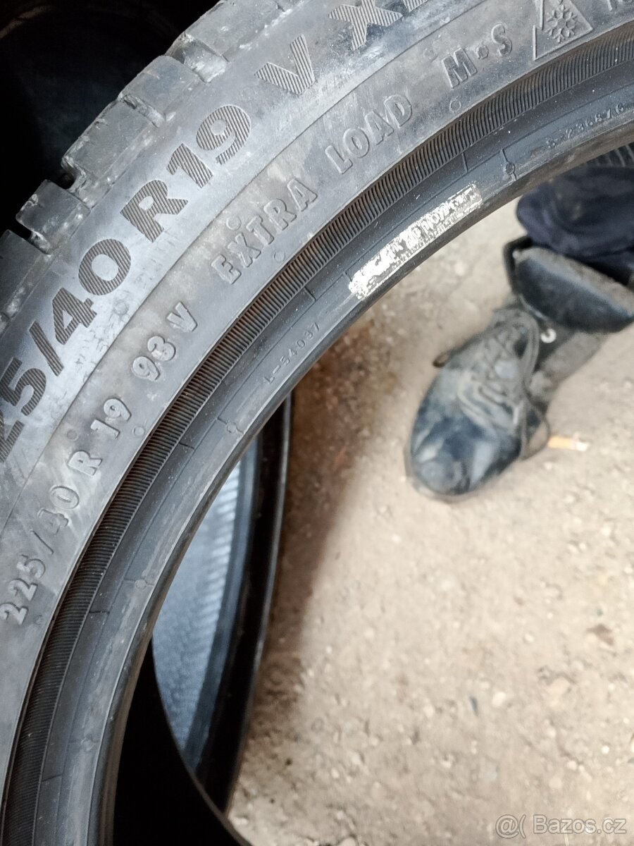 225/40/19+255/35/19 Continental - zimní pneu 4ks RunFlat - 6