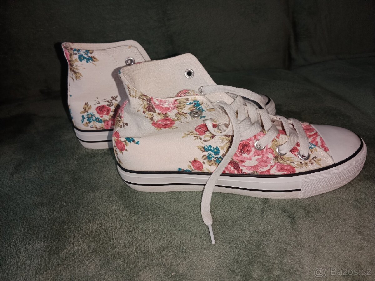Květované tenisky, vel. 40 - 6