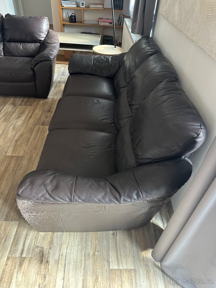 Prodám koženou soupravu gauče - 6