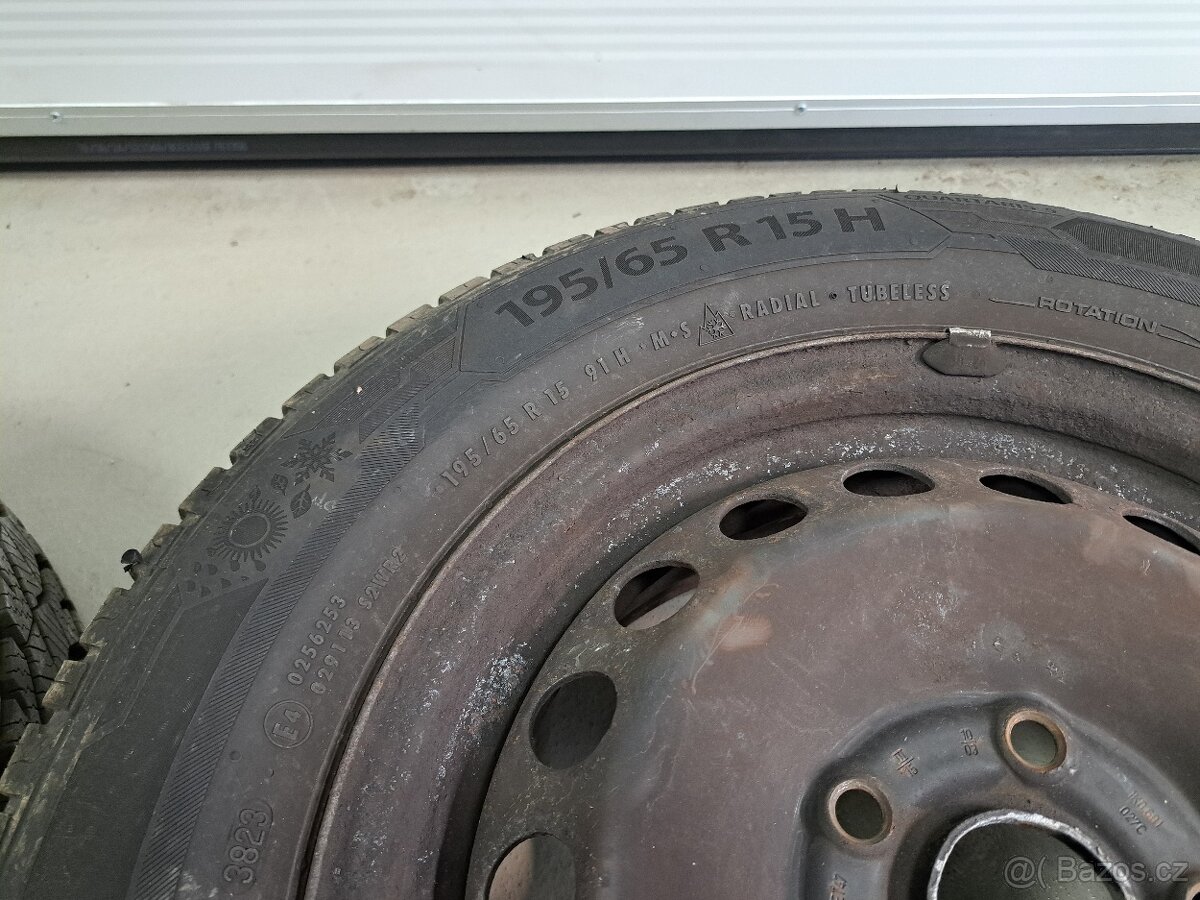 15'' disky 5x112 se zimními 195/65 Barum 8mm - 6