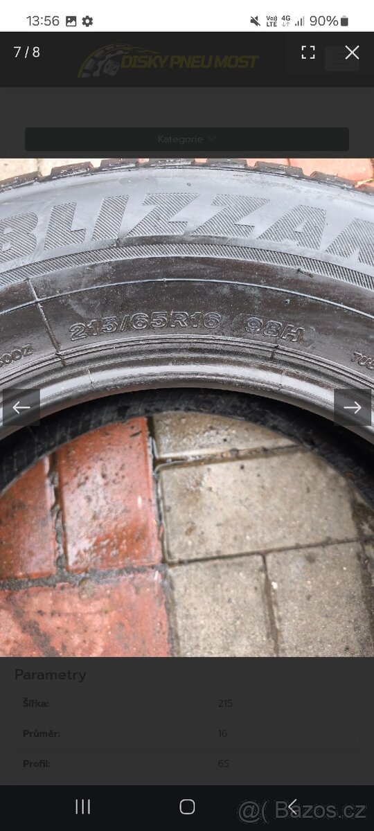 215/65R16 98H 5,5-6,5MM BRIDGESTONE - 6