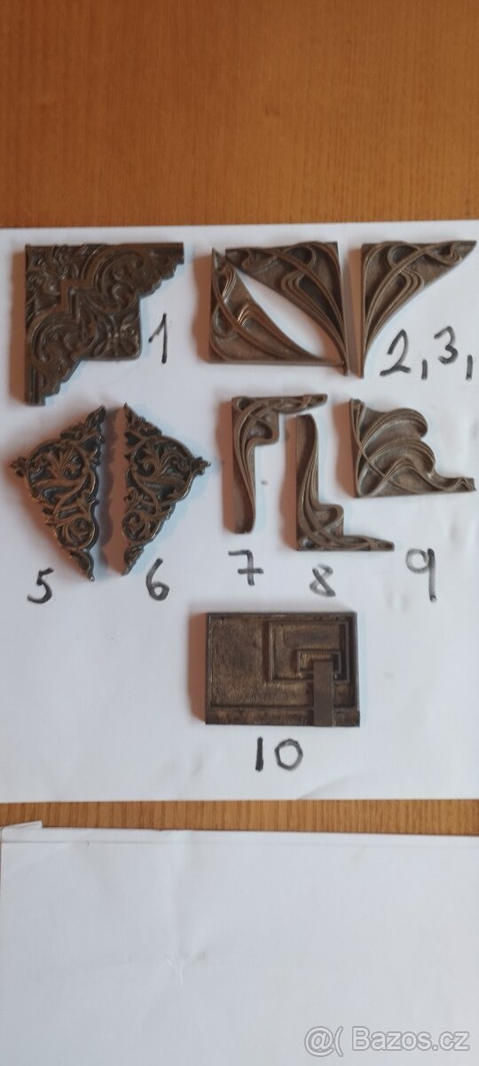 Staré mosazných štočky - 6