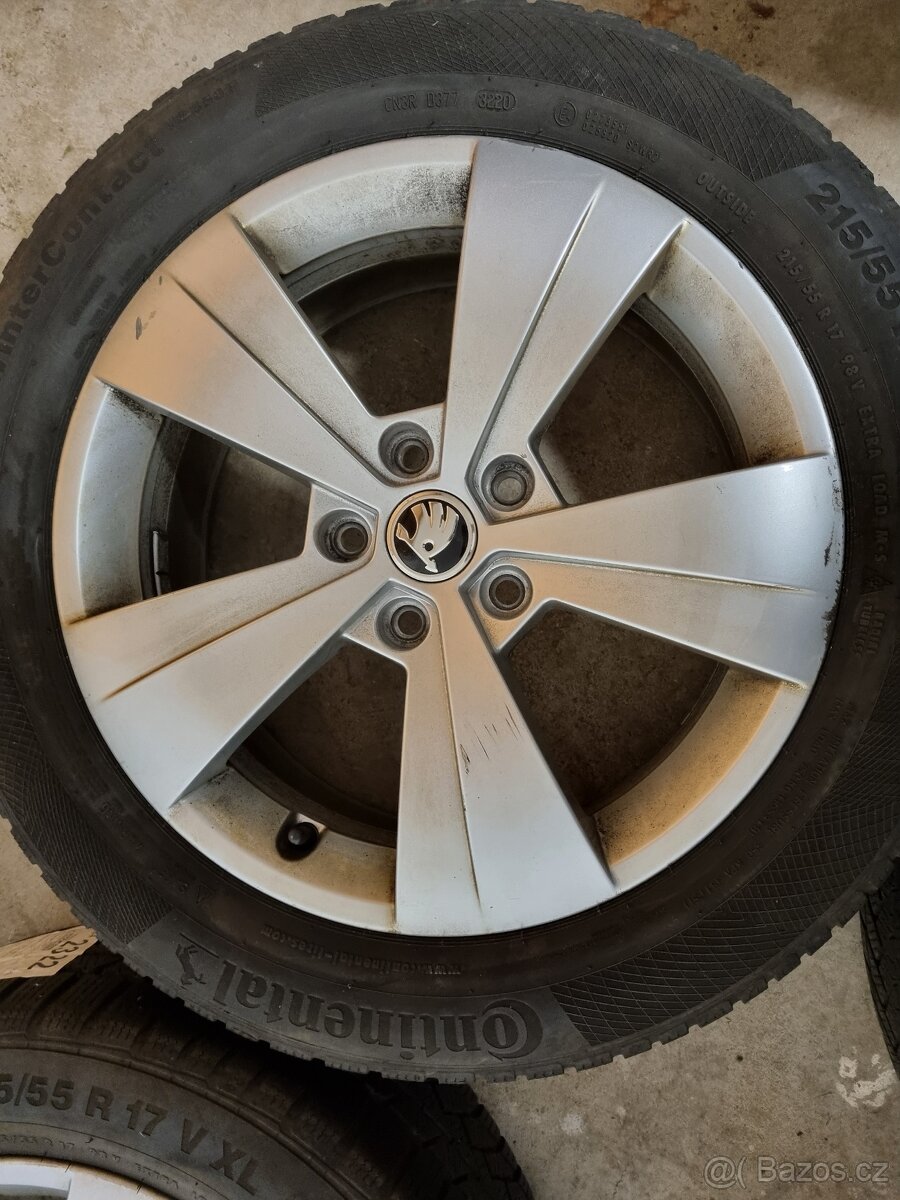 Zimní originílní Alu sada Superb 215/55 R17 - 6