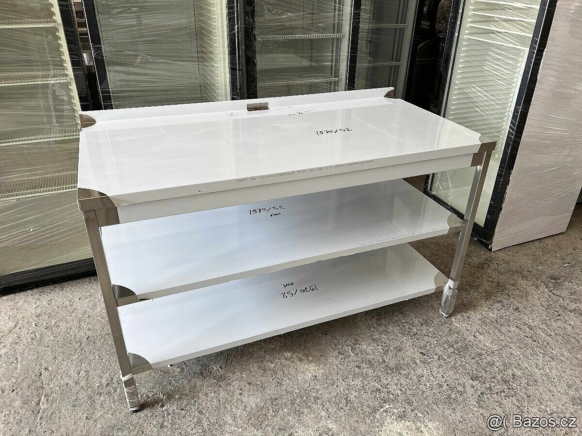 Přístěnné nerezové stoly 2 police RŮZNÉ ROZMĚRY - 6