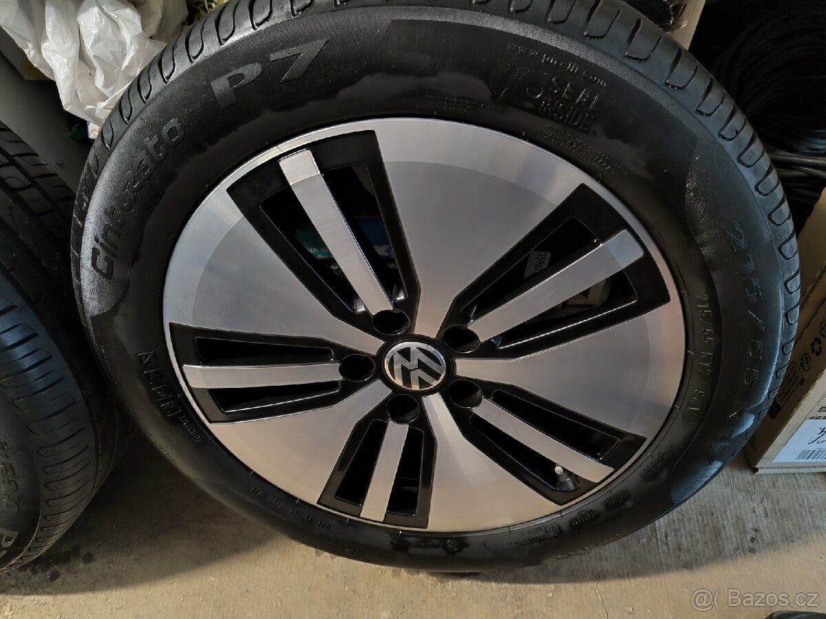 ALU kola Passat Superb 5x112 r17, Originál,+TPMS,Pirelli 98% - 6
