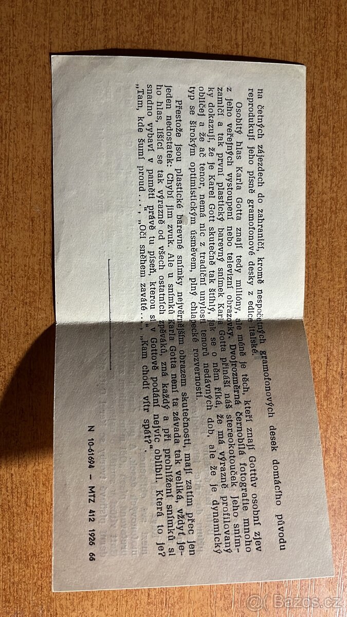 Karel Gott - PODEPSANÝ DIAPOZITIV (KOTOUČ) 1963/64 TOP STAV - 6