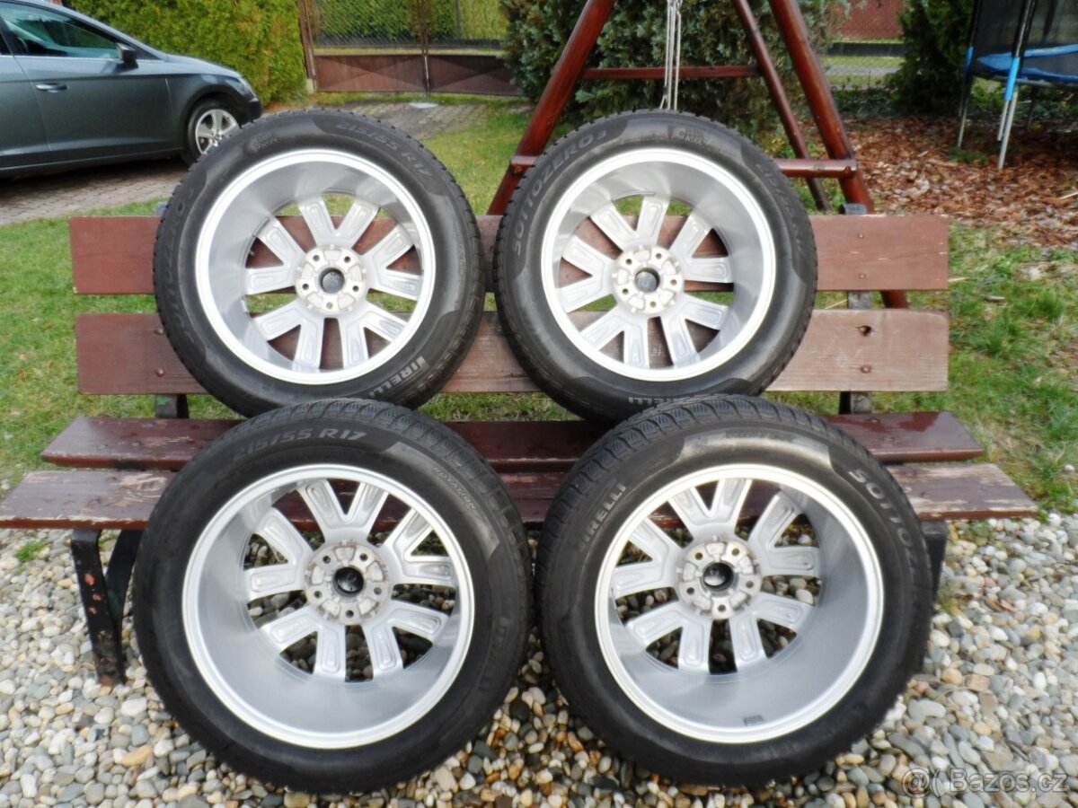 Originál Alu Kola +Zimní Pneu VW Passat 215/55/17 5X112 - 6