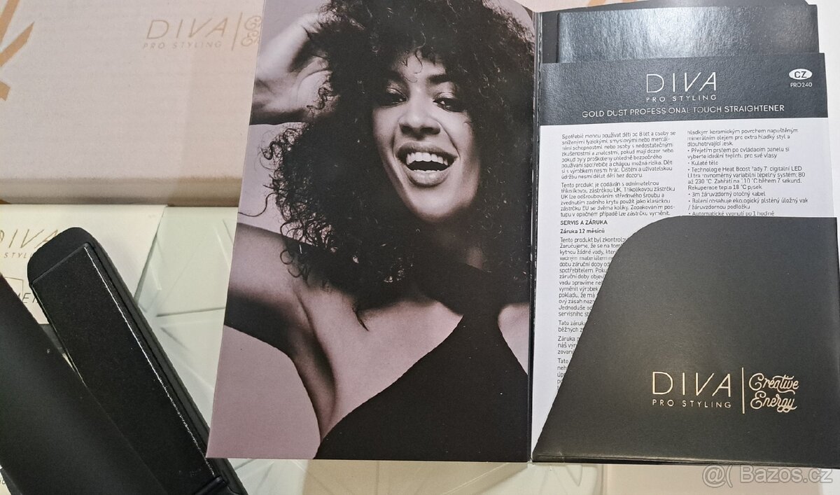 Diva Pro Styling Precious Metals Gold Dust Straightener - 6