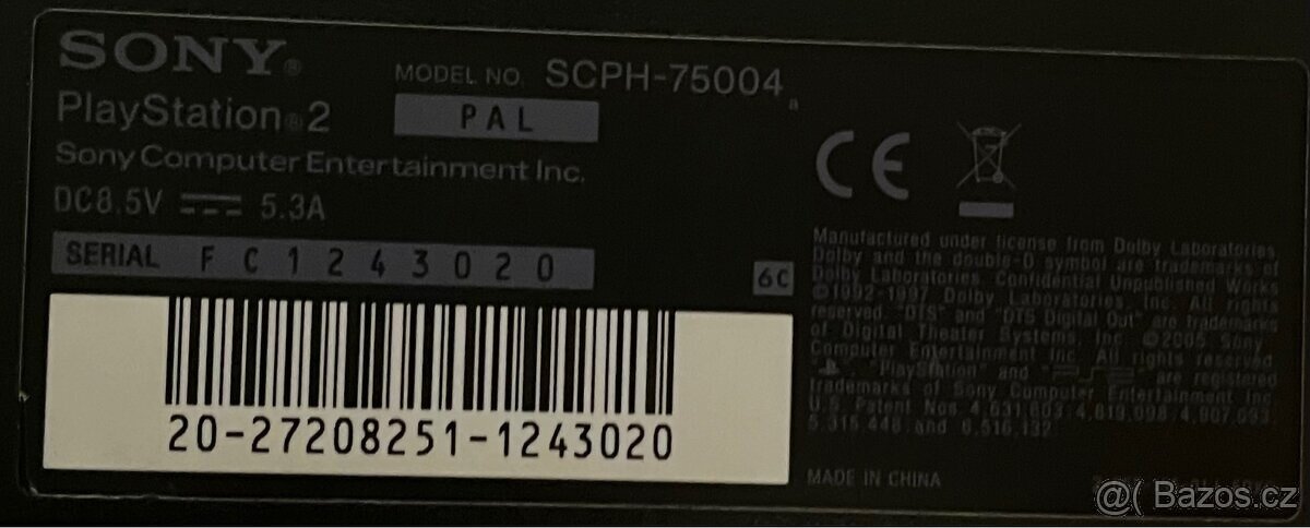 PS2 - SCPH-75004 -ORIGINÁLNÍ KRABICE TOP STAV + 2 HRY - 6
