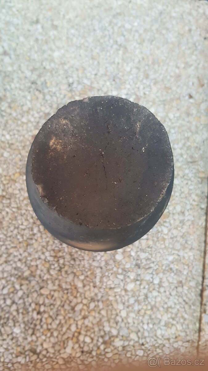 Stará hliněná váza 13cm - 6