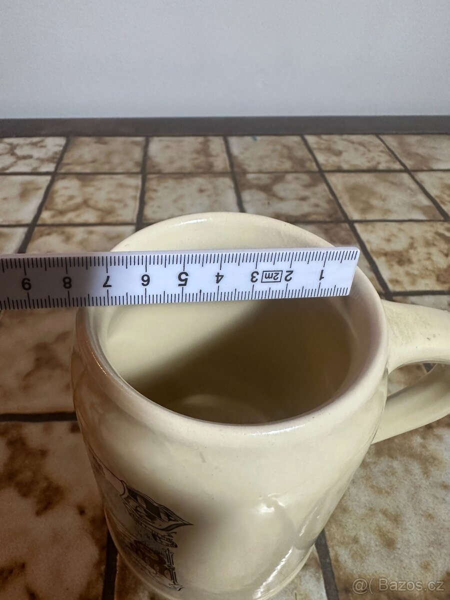keramický pivní korbel - 6