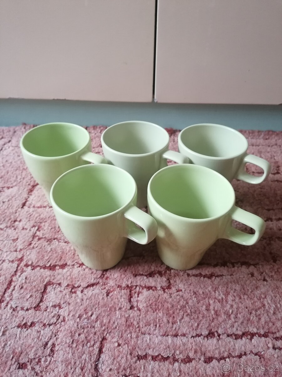 Zelené hrnky Ikea - 5 ks - 6