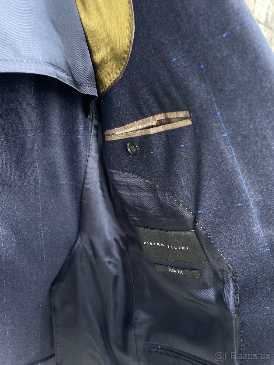 Luxusní sako Pietro Filipi Slim fit vel. 46 - 6