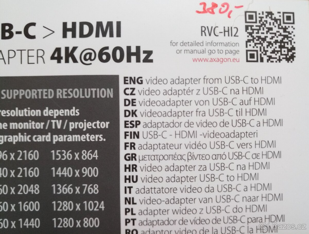 USB-C HDMI 4K@30Hz a 60Hz data kabely ,,VÝPRODEJ,, - 6