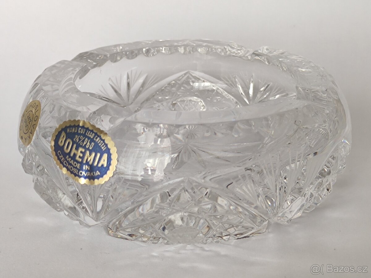 Starý popelník Bohemia Crystal Czechoslovakia, pošta 75.- - 6
