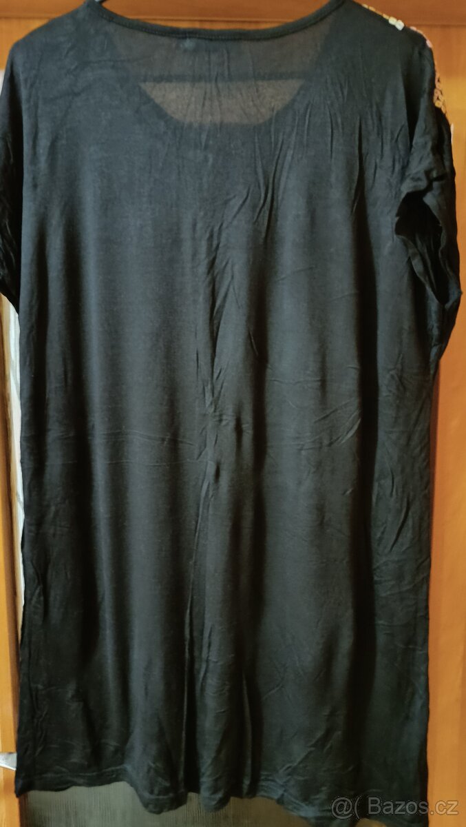 Černá tunika s květem vel XXL nová - 6