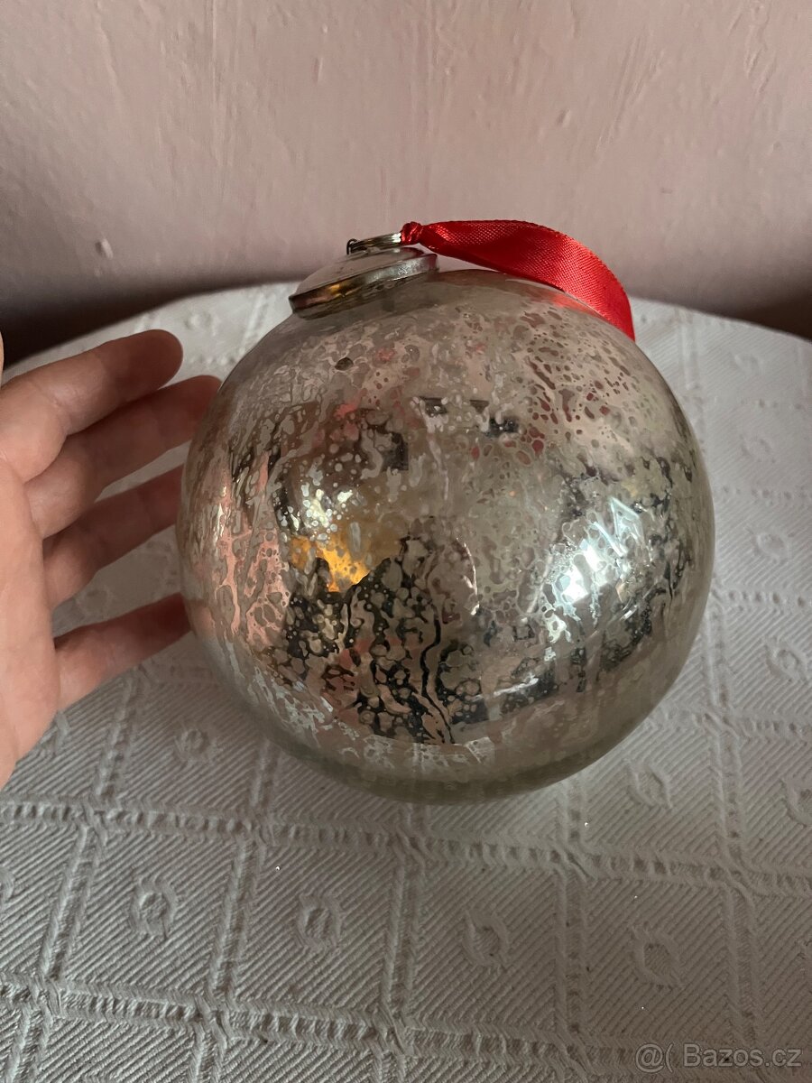 Nové skleněné koule Tchibo na zavěšení 15 cm 2 Ks - 6