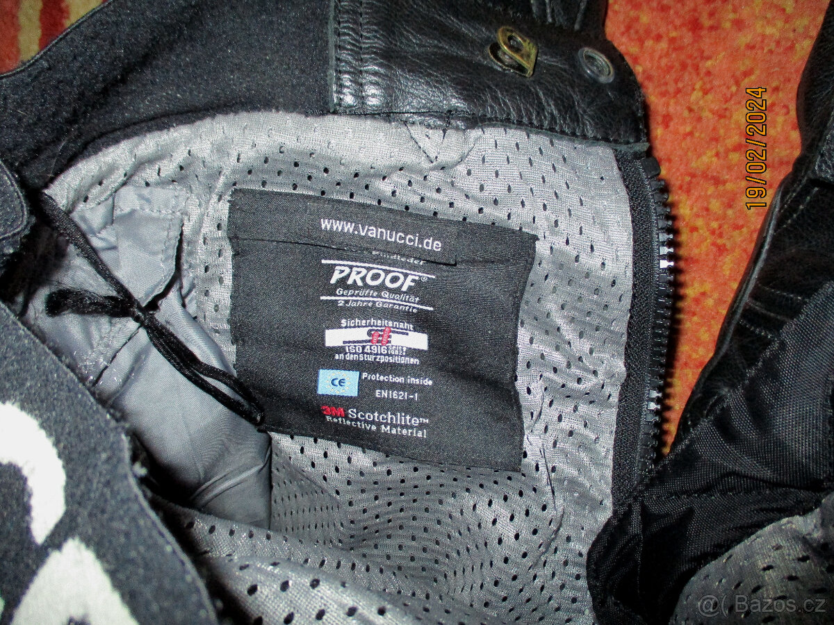 Dvoudílná kožená moto kombinéza VANUCCI - 6