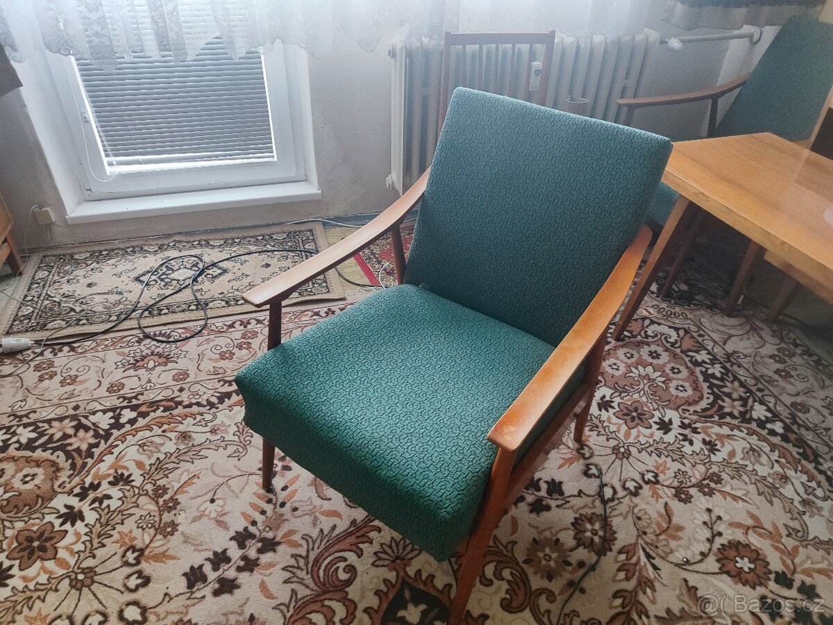 Retro křesla, stolek - 6