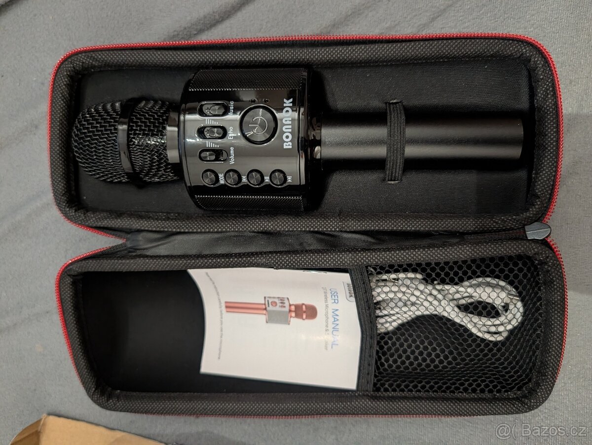 Bluetooth mikrofon Karaoke BONAOK 3v1, - 6